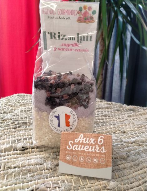 Riz au lait myrtille et saveur cassis